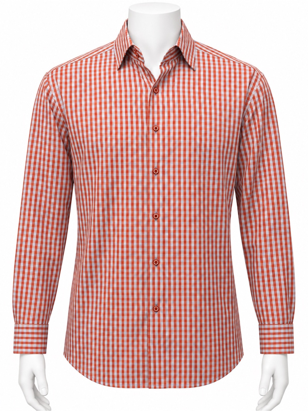 ROBERT GRAHAM Long Sleeve Plaid Checked Red XL